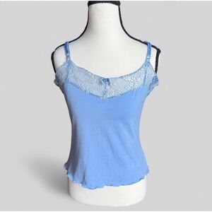 Vintage Blue Sparkle Lace Cami